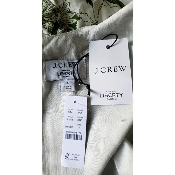 27. J.Crew Cutout dress in Liberty® Linear floral fabri - Picture 8 of 12